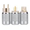 LIHUA WCF2-T Carbon Fiber Gold Plated EU/US Power Cable Plug IEC Connector Male Female HiFi DIY Mains Power Cable(Only Female) view 3