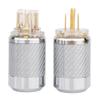 LIHUA WCF2-T Carbon Fiber Gold Plated EU/US Power Cable Plug IEC Connector Male Female HiFi DIY Mains Power Cable(Only Female) view 4