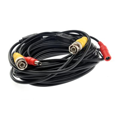 DOITOOL 10M Video Power Cable DC Supply Extension for CCTV Monitor Sturdy Black Cable for Systems