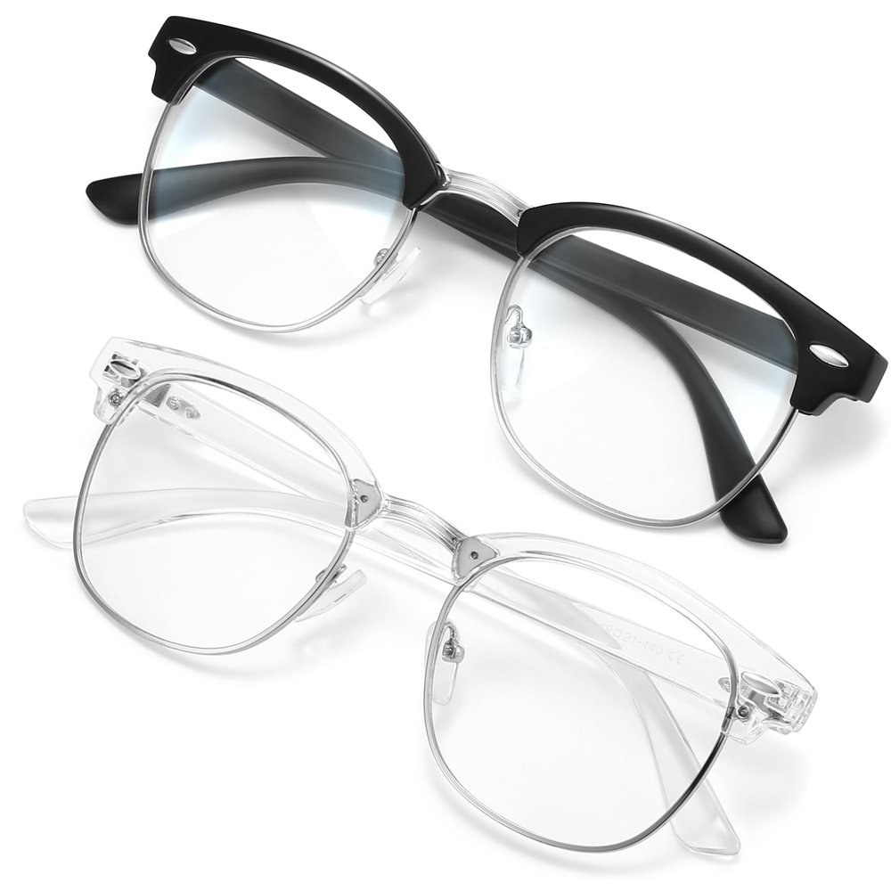 racico Nerd Cosplay Costume Fake Eyeglasses - Blue Light Glasses for Men Computer Gaming Blocking Glasses Anti Eyestrain