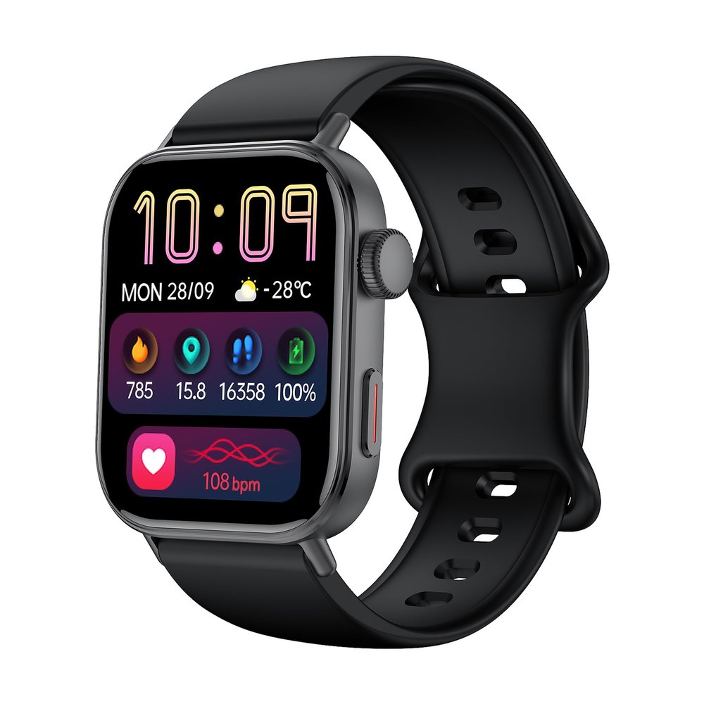 Black Smart Watche for Men/Women,1.75" fitness trackers with Heart Rate Monitor/Flashlight , IP67 Waterproof, Bluetooth Call & Music Control, Sport watch men,120+ Sport Smartwatch for iOS Phone Adroid