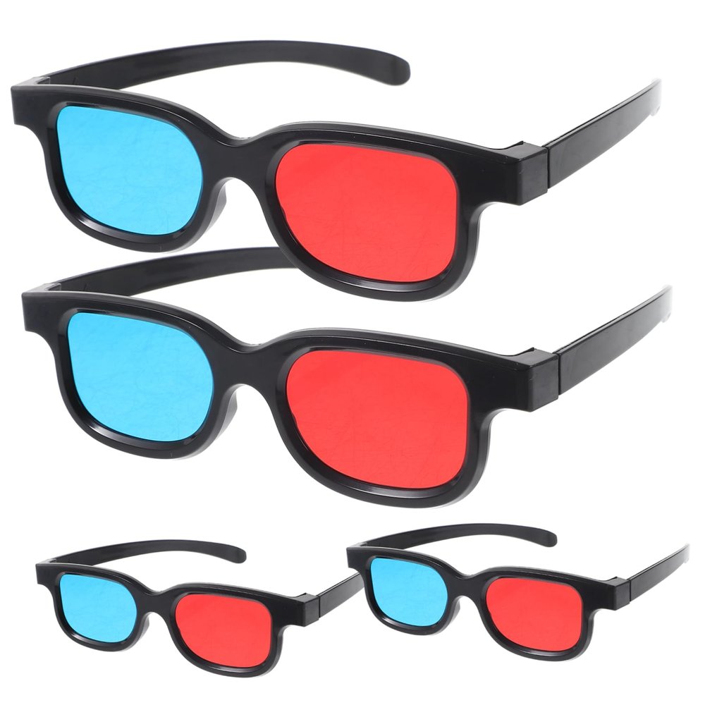 STOBOK 4pcs Glasses for Movies Plastic Eyewear for Tv and Projectors Enjoy Distortion Viewing Compatible Mobile Computer and Projector