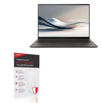 BoxWave Screen Protector Compatible with ASUS Zenbook S14 (UX5406) (14 in) - ClearTouch Anti-Glare ToughShield 9H (2-Pack), Anti-Glare 9H Tough Flexible Film Screen Protector