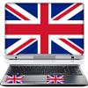11.6 12 Inch Laptop Skin Sticker Cover Premium Sticker Cover Art Decal Decorative (Included 2 Wrist Pad Skins) - UK Flag view 1
