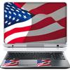 11.6 12 Inch Laptop Skin Sticker Cover Premium Sticker Cover Art Decal Decorative (Included 2 Wrist Pad Skins) - USA Flag Design view 1