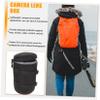 OSOLADY Camera Lens Pouch Water Resistant Lens Case for Cameras Durable PU Material with Smooth Zipper Storage for Photographers view 4