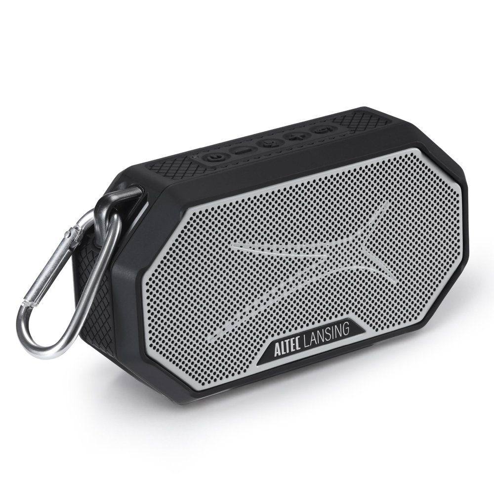Altec Lansing x LAS Vegas Raiders - Portable Bluetooth Speaker HYDRAMINI 2.0, IP67 Waterproof, 8W Output, 12h Playtime, USB-C Quick Charge, Voice Assistant Integration (Las Vegas Raiders)
