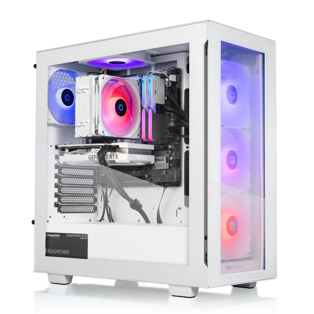 Thermaltake LCGS View 1460TS-350 Gaming Desktop (Intel Core i7-14700F, 32GB 6000MT/s DDR5 RGB Memory, NVIDIA GeForce RTX 5060 Ti, 1TB NVMe M.2, WiFi, Windows 11) V35S-B76S-56T-LCS