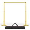 EMART Pipe and Drape Backdrop Stand Kit, 10ftx10ft Heavy Duty Adjustable Photo Background, Metal Frame with Flat Base for Wedding, Birthday Party, Banquet Decorations - Gold view 1