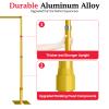 EMART Pipe and Drape Backdrop Stand Kit, 10ftx10ft Heavy Duty Adjustable Photo Background, Metal Frame with Flat Base for Wedding, Birthday Party, Banquet Decorations - Gold view 3