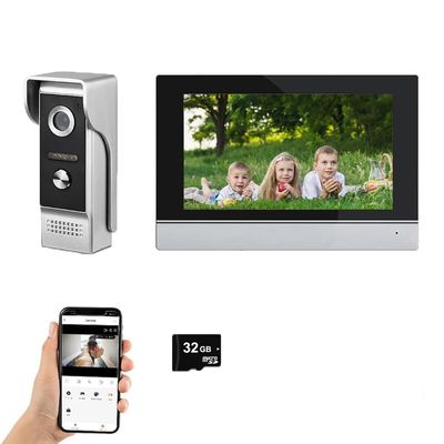 ANJIELO SMART Wired Video Intercom System,WiFi 1080P 7 Inch Color Touch Monitor,Video Intercom System Doorbell Camera with Motion Detection,Anti-Tamper Alarm,Night Vision (1 Doorbell+1 Monitor)