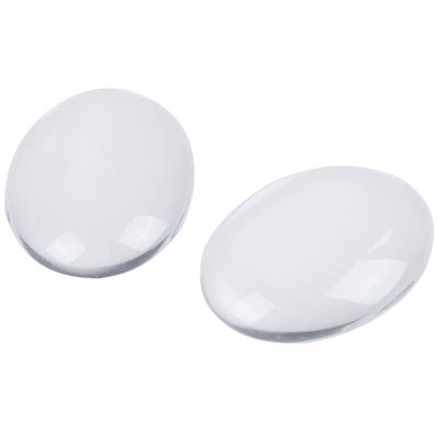 Yaregelun 10PCS Oval Crystal Transparent Clear Glass Cabochon Dome Decor 30X40mm