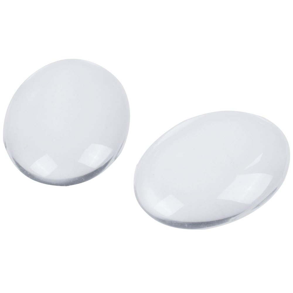 Yaregelun 10PCS Oval Crystal Transparent Clear Glass Cabochon Dome Decor 30X40mm