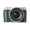 BMAOLLONGB X-M5 Case, Handmade Genuine Real Leather Half Camera Case Bag Cover for Fujifilm X-M5 Bottom Opening Version + Neck Strap (Green) view 2