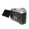 BMAOLLONGB X-M5 Case, Handmade Genuine Real Leather Half Camera Case Bag Cover for Fujifilm X-M5 Bottom Opening Version + Neck Strap (Green) view 4