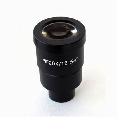 Microscope Kit Microscope Eyepieces WF10x/WF20x Stereo Microscope Eyepiece Ocular Lens with Micrometer High Eye Point Wide Angle Eyepieces Mounting Size 30.5mm Microscope Lens Adapters(WF20X-12mm1PC)