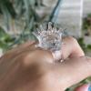 jiingekk Unique Resin Decoration Rings Jewelry Charm Handmade Resin Sea Urchin Ornament Lightweight Marine Creature Themed Rings view 3