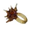 jiingekk Unique Resin Decoration Rings Jewelry Charm Handmade Resin Sea Urchin Ornament Lightweight Marine Creature Themed Rings view 4