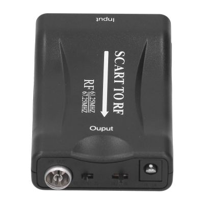 High Gain SCART to RF Adapter for TV Box Video Output, Wide Compatibility with DVDTV BoxGame Console, Easy Setup for Old TVs, Compact and Lightweight Design