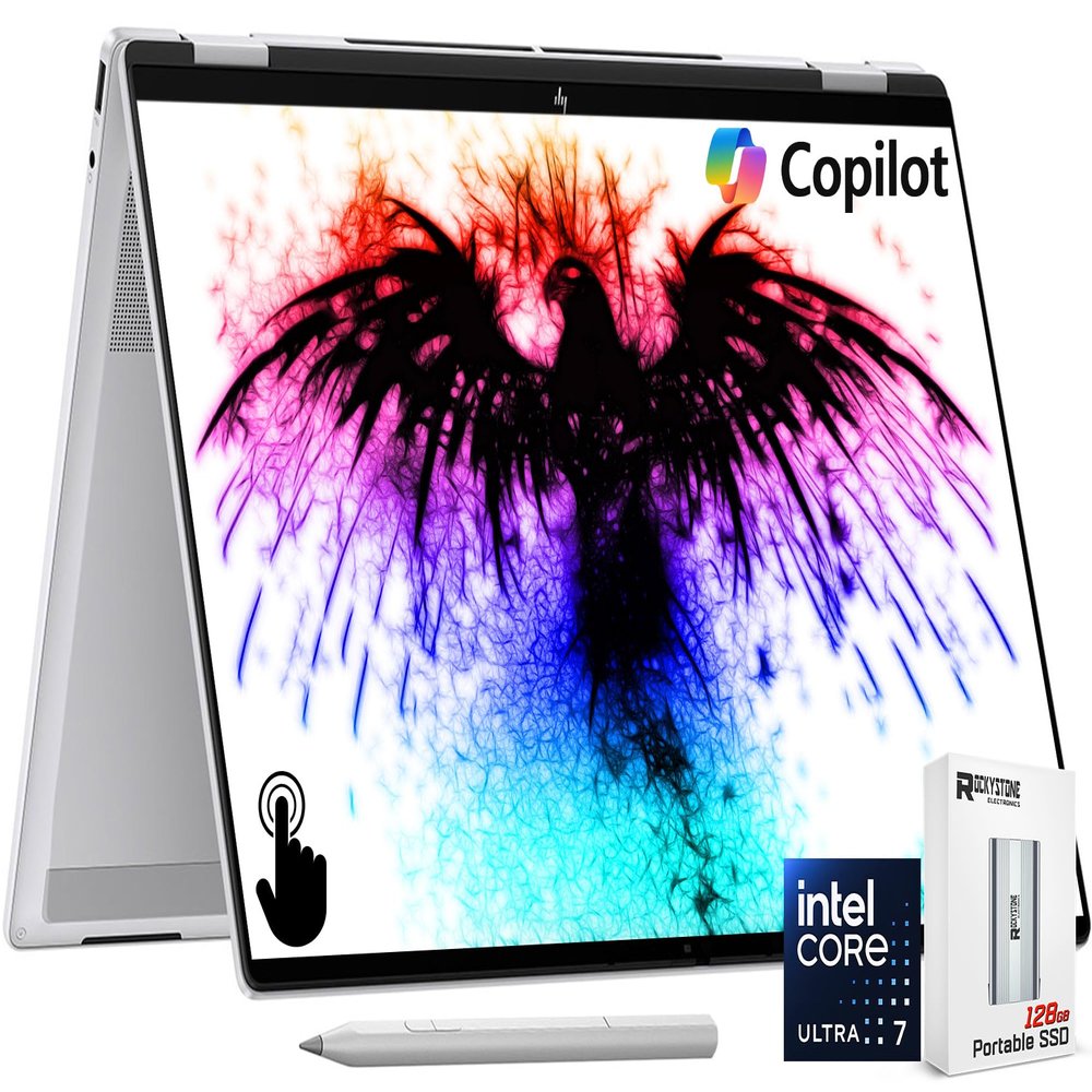 HP OmniBook 7 Flip 16" 2-in-1 Copilot+ AI PC Laptop, 3K OLED Touch, Intel Evo Platform 8-Core Ultra 7 258V(>Ultra 9 185H), WiFi 7, Backlit KB, W Pen & 128GB PSD, Win11 Home(32GB|1TB SSD)