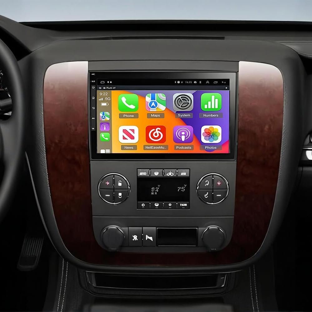 Bobuluo Car Stereo Radio for 2007 2008 2009 2010 2011 2012 2013 2014 Chevy Silverado 2500 HD 3500 HD Tahoe 2007-2013,7 Inch Touch Screen with Wireless CarPlay/Android Auto with BTGPS FM RDS -2+32G
