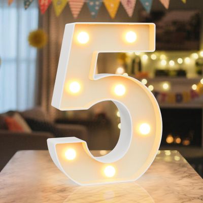 NANXU 8.86 Inch Marquee Light Up Numbers 5 for Party Decorations