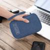 Alomejor Soft Cationic Fabric Electronics Travel Organizer Large Capacity Cable Box/Cover for Office, Great for Keeping Chargers and Earphones Organized (Cyan) view 1