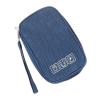 Alomejor Soft Cationic Fabric Electronics Travel Organizer Large Capacity Cable Box/Cover for Office, Great for Keeping Chargers and Earphones Organized (Cyan) view 3