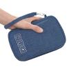 Alomejor Soft Cationic Fabric Electronics Travel Organizer Large Capacity Cable Box/Cover for Office, Great for Keeping Chargers and Earphones Organized (Cyan) view 4