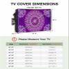 Falaniique Purple Boho Waterproof Outdoor TV Cover 36-39 Inch Weatherproof, Vintage Ethnic Abstract Geometric Aesthetic Outside Television Cover TV Screen Protector with Remote Control Pocket view 2