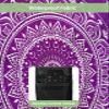 Falaniique Purple Boho Waterproof Outdoor TV Cover 36-39 Inch Weatherproof, Vintage Ethnic Abstract Geometric Aesthetic Outside Television Cover TV Screen Protector with Remote Control Pocket view 3