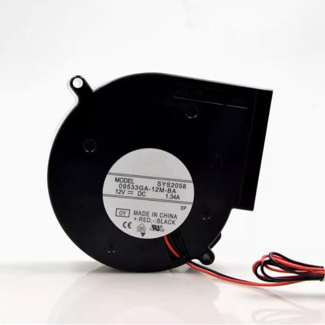 09533GA-12M-BA DC 12V 1.34A 97x94x33mm 2-Wire Turbo Blower Cooling Fan