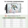 Falaniique Sea Turtle Coastal Waterproof Outdoor TV Cover 36-39 Inch Weatherproof, Summer Beach Coral Ocean Seaweed Outside Television Cover TV Screen Protector with Remote Control Pocket view 2