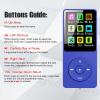 MP3 Player 128GB with Bluetooth 5.2 Portable Music Player with 1.8" Screen Built-in Speaker Support FM Radio Voice Recorder E-Book Earphones Included view 3