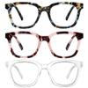 AIMISUV Reading Glasses for Women Men - Blue Light Blocking Magnifying Readers, Square Anti-Glare Computer Eyeglasses(Mix2, 3.5X) view 1