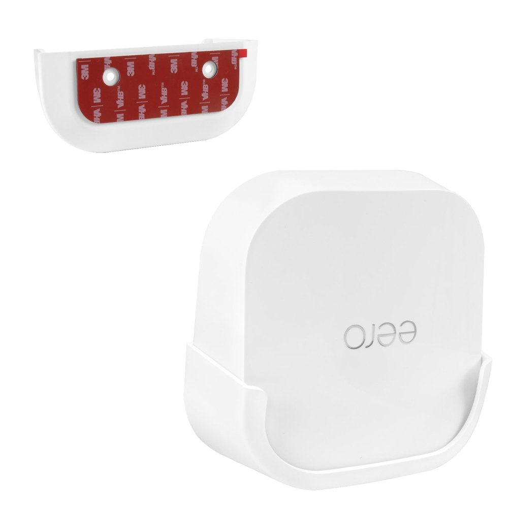 HOLACA Screwless Wall Mount for eero 7 Mesh Wi-Fi 7 Router, No Tools, No Drilling, Strong HVB Adhesive Mount-White(1 Pack)