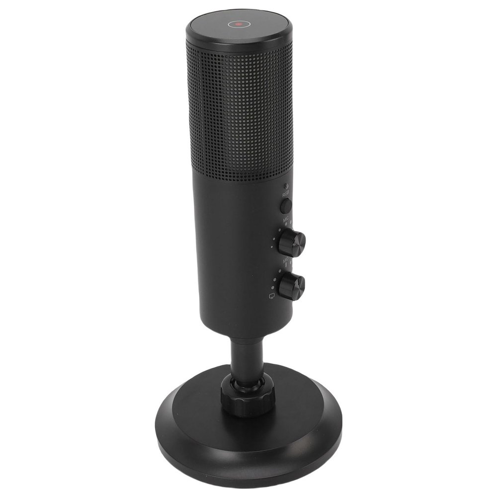 Bewinner USB Condenser Gaming Microphone, Cardioid Computer Microphone with RGB Light, Noise Cancelling Recording Desktop Mic for Streaming, Podcasts, Home Studio