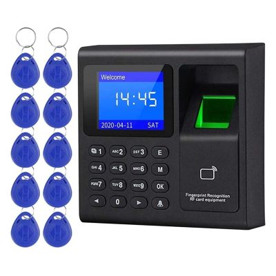 Intelligent Biometric Fingerprint Time Attendance Machine Check-in Device Access Control Keypad Key Fobs