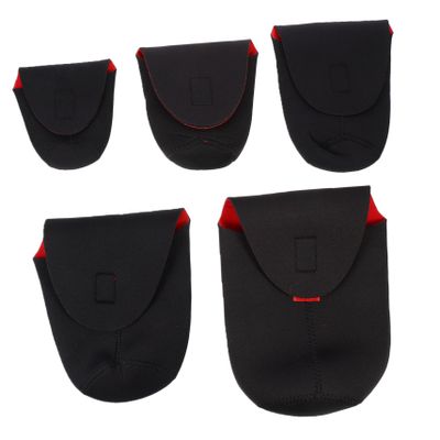 Angoily 1set Lens Pouch Bag for Dslr Camera Shockproof Neoprene Carry Case with Pull Cord Closure and Belt Loop for Dust and Scratch Protection 5pcs