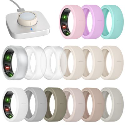 BandRain 15 Pack Ultra-Thin Ring Covers Compatible with Oura Ring Gen 4/4 Ceramic/3 Cover, Anti-Scratch Silicone Protector Accessories for ULTRAHUMAN AIR/RingConn Gen 2/Gen 2 Air for Women Men