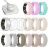 BandRain 15 Pack Ultra-Thin Ring Covers Compatible with Oura Ring Gen 4/4 Ceramic/3 Cover, Anti-Scratch Silicone Protector Accessories for ULTRAHUMAN AIR/RingConn Gen 2/Gen 2 Air for Women Men view 1