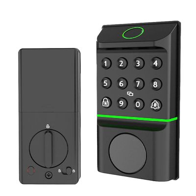 SEWENS Smart Door Lock Set for Home,with Fingerprint Scanner, Keypad Entry, App Control, Black