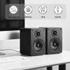 LONPOO Bluetooth Bookshelf Speakers, 60W Powered Speakers with Bluetooth/AUX-in/Optical/RCA, 4" Woofer and 1" Tweeter (Black) view 2