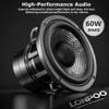 LONPOO Bluetooth Bookshelf Speakers, 60W Powered Speakers with Bluetooth/AUX-in/Optical/RCA, 4" Woofer and 1" Tweeter (Black) view 3