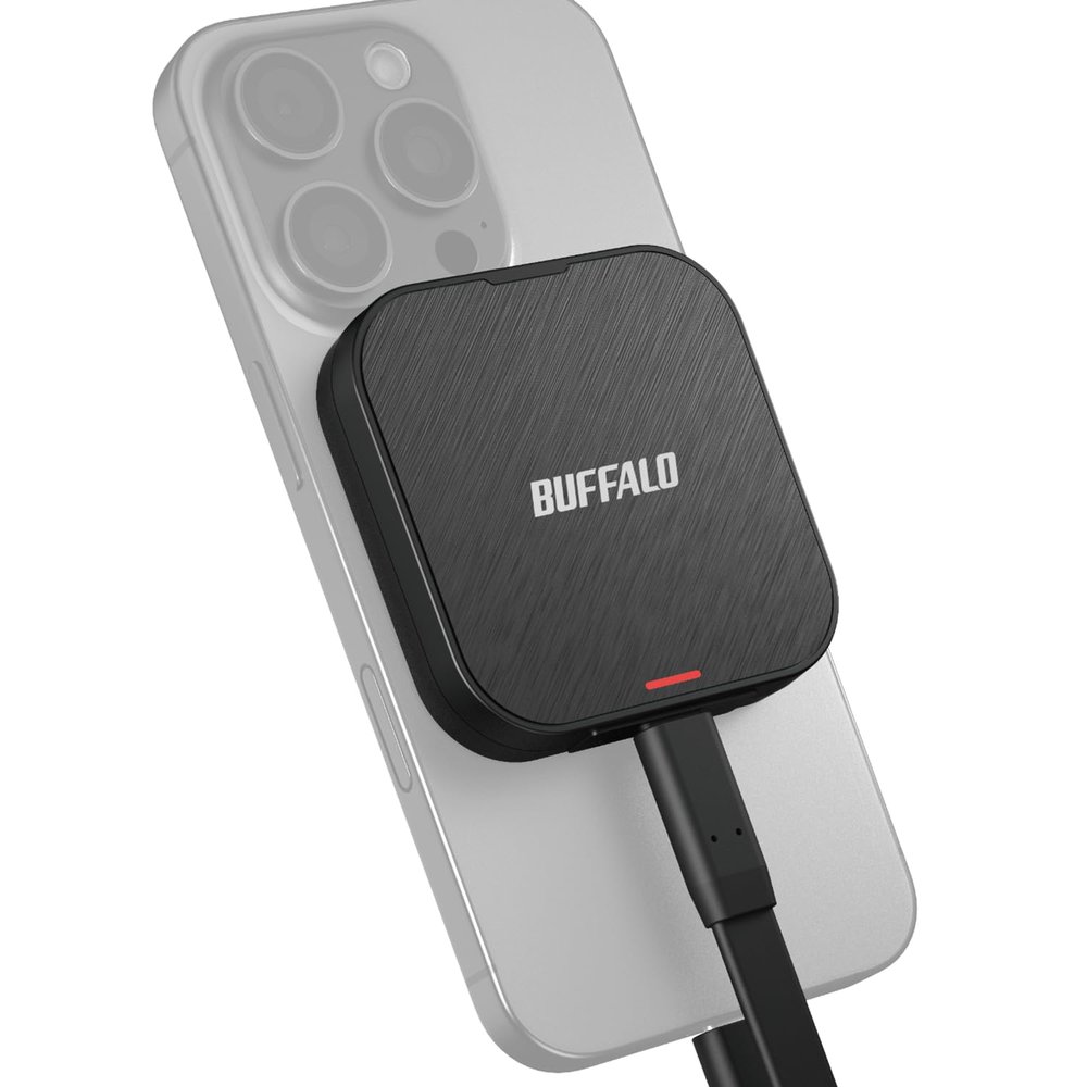(Amazon.co.jp Exclusive) Buffalo SSD, External SSD, 500 GB, MagSafe Compatible, USB3.2 Gen2 Type-C Reading Speed, 1050 MB/s [Compatible with iPhone 16, iPhone15 Pro/Pro Max/Mac/Windows] ProRes 4K