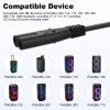 Printer Power Cord for HP OfficeJet Pro 8125e 8135e 8139e 9125e 9135e 9730e 8015e for HP DeskJet 2855e 2827e 4255e 4155e 4227e 2755 4158 Printer for JBL PartyBox 320 310 110 100 120 200 Speaker 6.5 FT view 3