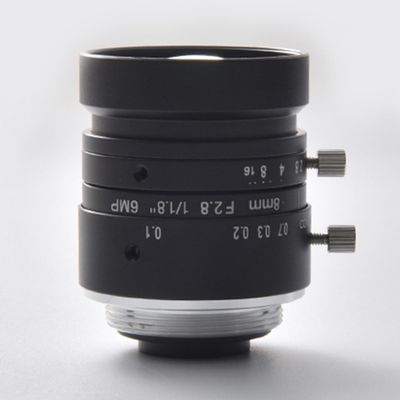 FA 8mm Focal Length Machine Vision Lens, Industrial Camera C Interface, 6 Million Pixels 1/1.8 Low Distortion Industrial Lens (HT0828C-6MP)