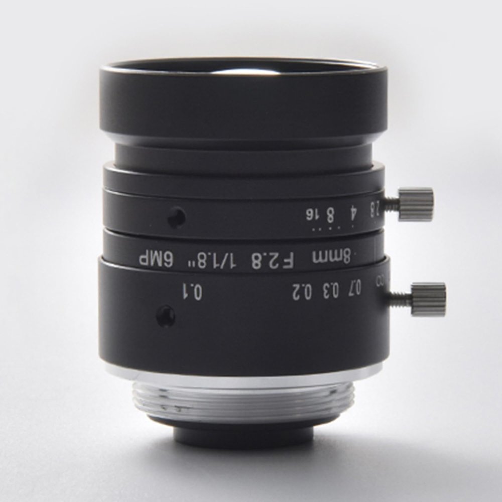 FA 8mm Focal Length Machine Vision Lens, Industrial Camera C Interface, 6 Million Pixels 1/1.8 Low Distortion Industrial Lens (HT0828C-6MP)