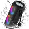 BUGANI Luster Bluetooth Speakers, Portable Wireless Stereo Speaker with Colorful Lights, Loud Sound, Bluetooth 5.3, 24H Playtime, IPX6 Waterproof, AUX-in, for Home/Outdoor/Camping/Beach view 1