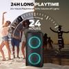 BUGANI Luster Bluetooth Speakers, Portable Wireless Stereo Speaker with Colorful Lights, Loud Sound, Bluetooth 5.3, 24H Playtime, IPX6 Waterproof, AUX-in, for Home/Outdoor/Camping/Beach view 4